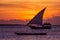 Sunset sail near Zanzibar Island