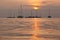 Sunset sailboats