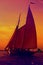 Sunset sailing on a schooner in Boston Massachusetts