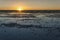 Sunset in the Salar de Uyuni near Colchani. It is the largest salt flat in the World UNESCO World Heritage Site - Bolivia