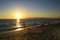 Sunset at the Salinas beach in Cabo de Gata, Almeria