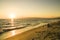 Sunset at the Salinas beach in Cabo de Gata, Almeria