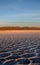 Sunset at salt flats