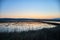 Sunset in the salt pans