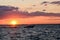 Sunset in Sandusky bay on Lake erie