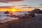 Sunset at Sandymouth Beach Cornwall