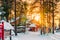 Sunset Santa Claus Village outdoor Lapland