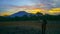 Sunset in Savana Bekol in Baluran National Park