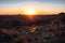 Sunset in the Savanna in Omaruru in the Erongo Region of Namibia