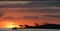 Sunset scene over the Arafura Sea and Red Island Seisia Cape York Australia