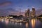 Sunset scene at Reflections at Keppel Bay, Harbourfront, Singapore