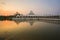 Sunset Scenery Of Seri Iskandar Skyline Overlooking Majestic Mosque.