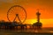 Sunset at Scheveningen beach, the Netherlands