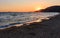 Sunset on sea beach Gaeta, Latina, Italy