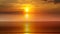 Sunset at sea orange pink gold dramatical cloudy sky and sea water reflection seascape  summer weather