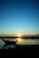 Sunset sea silhouette