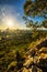 Sunset seen from Mt Tibrogargan, Glass House Mountains, Sunshine