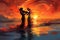 Sunset Serenade: Dive into the warm embrace of a beachside concert, where the waves become music notes in an ethereal and abstract