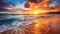Sunset Serenade: Sun-Kissed Waves at Dusk