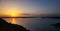 Sunset on the Seyhan Dam Lake in Adana