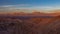 Sunset shadow over mars valley and Licancabur volcano