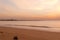 Sunset at Shivrajpur beach dwarka gujarat