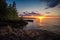 Sunset On The Shores Of Lake Superior