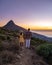 sunset at Signal Hill Cape Town South Africa, sunset with a view at Lions Head and Camps Bay