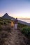 sunset at Signal Hill Cape Town South Africa, sunset with a view at Lions Head and Camps Bay