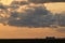 Sunset silhouettes across Morecambe Bay