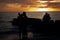 Sunset Silhouettes on the Beach