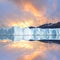 Sunset sky above the glacier.