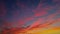 Sunset sky abstract nature dramatic blue and orange, colorful clouds