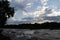 Sunset and sky at the Chattahoochee River in Columbus, Georgia, The United State - September