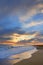 Sunset sky clouds over the Ionian Sea in Apulia, Italy.