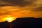 Sunset sky of light and shadow over the Grand Canyon