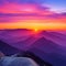 Sunset sky mountain range wallpaper