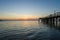 Sunset sky over Mobile Bay, Alabama at Daphne Bayfront Park on the Gulf Coast waterfront