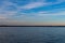 Sunset sky over the Rappahannock River at Golden hour