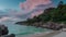 Sunset sky phuket island freedom beach panorama 4k time lapse thailand