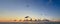 Sunset sky. Sea beach horison skyline. Nightly sky with cloud