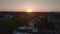 sunset sky Steglitz city Berlin evening Gorgeous aerial top view flight drone