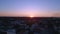 sunset sky Steglitz city Berlin evening Stunning aerial top view flight drone