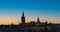 Sunset skyline view with a cityscape at Seville Cathedral ,Spain