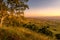 Sunset in the slopes of Golan Heights, and Hula Valley