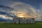 Sunset Solar Halo over Stonehenge