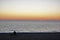 Sunset on the south sea. Sochi.