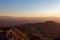 Sunset in Southern Arizona. Looking down on Tucson from Mount Lemmon highway.