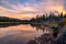 Sunset at Sparks Lake in the Cascade Mountains in Bend, Oregon