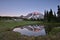 Sunset at Spray Park in Mt Rainier National Park